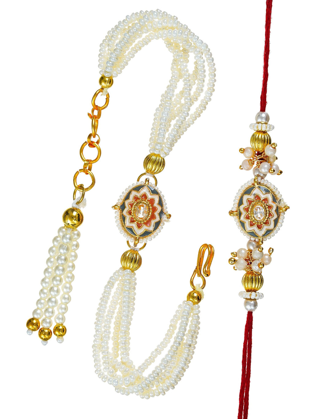 Traditional Rakhi Set with Free Chawal & Kumkum