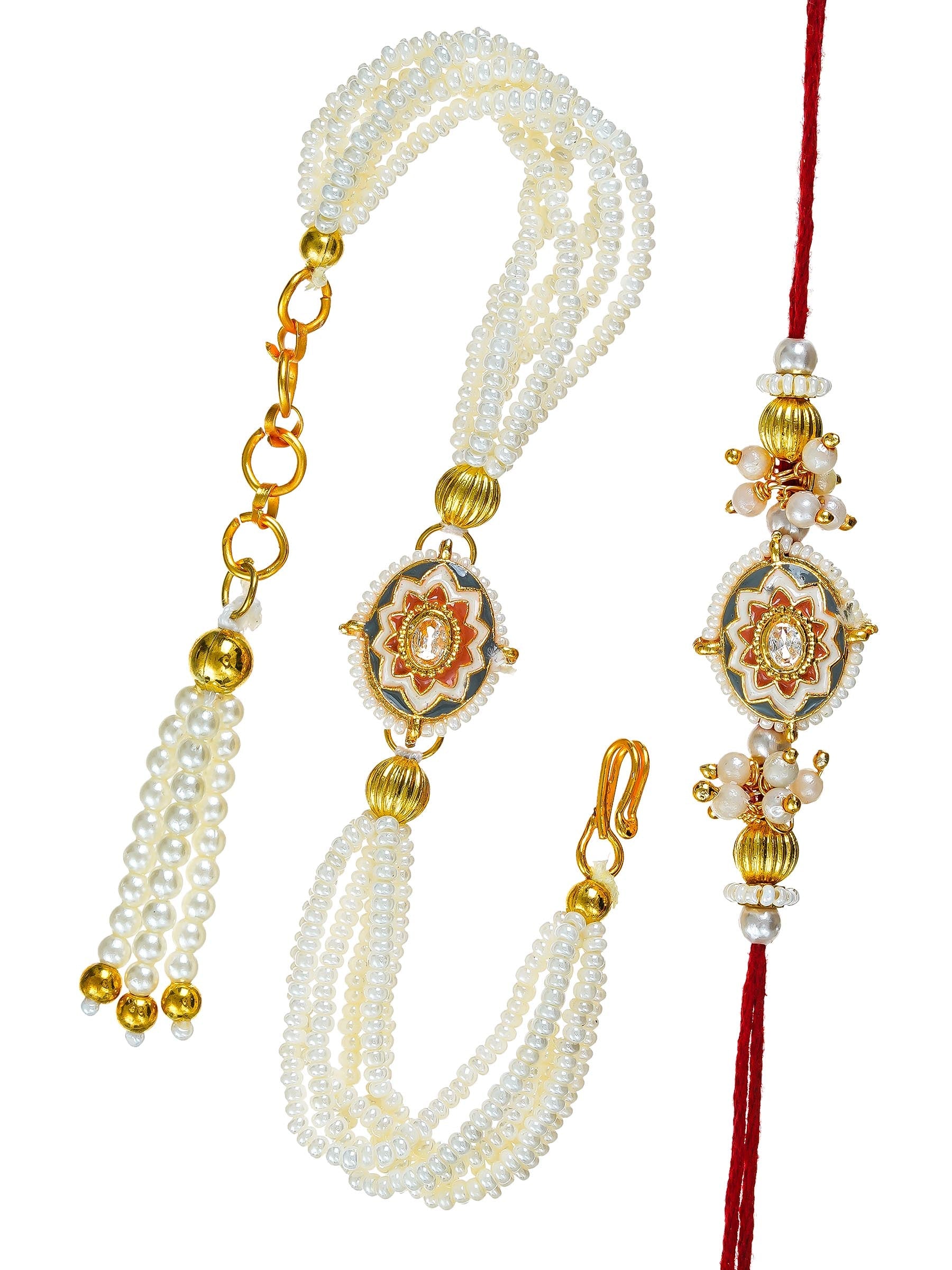 Traditional Rakhi Set with Free Chawal & Kumkum