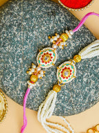 Traditional Rakhi Set with Free Chawal & Kumkum