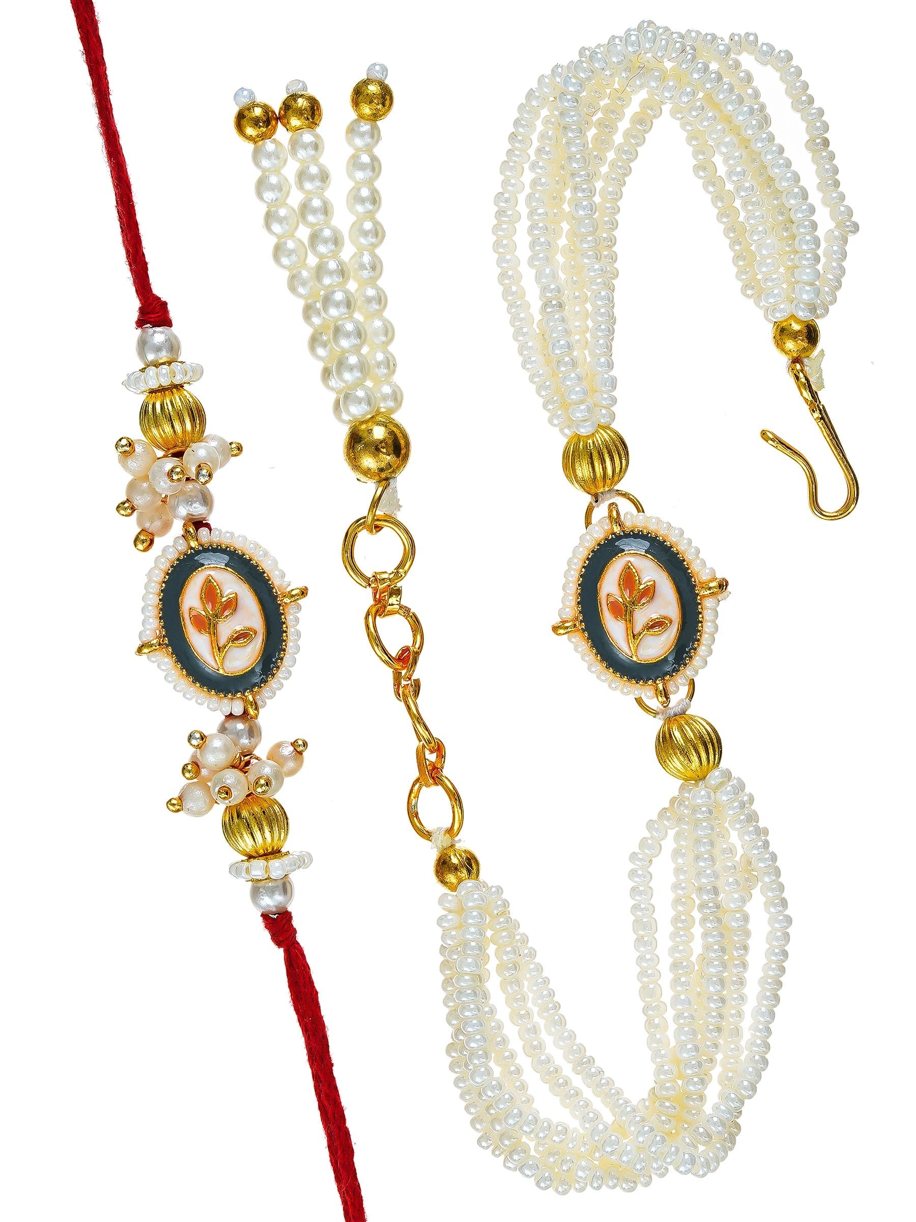 Traditional Rakhi Set with Free Chawal & Kumkum