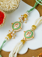 Traditional Rakhi Set with Free Chawal & Kumkum