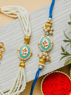 Traditional Rakhi Set with Free Chawal & Kumkum