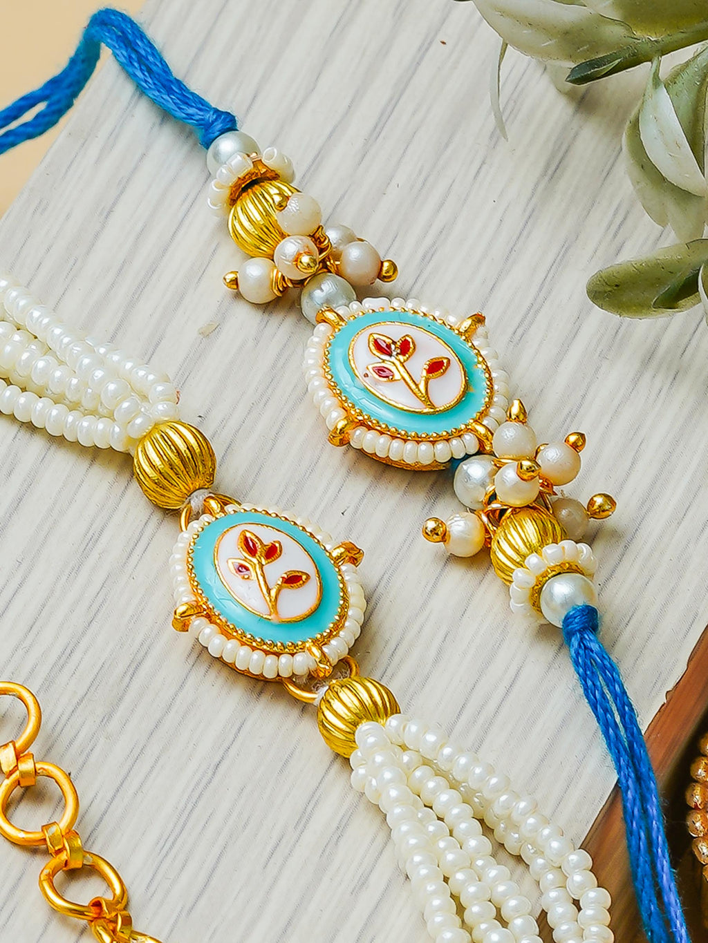 Traditional Rakhi Set with Free Chawal & Kumkum