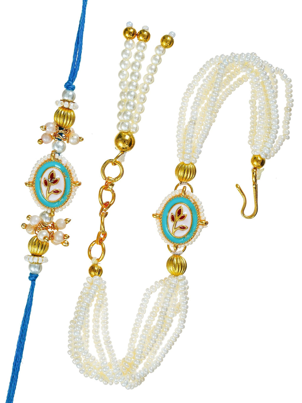 Traditional Rakhi Set with Free Chawal & Kumkum