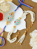 Traditional Rakhi Set with Free Chawal & Kumkum