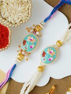 Traditional Rakhi Set with Free Chawal & Kumkum