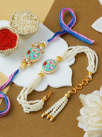 Traditional Rakhi Set with Free Chawal & Kumkum