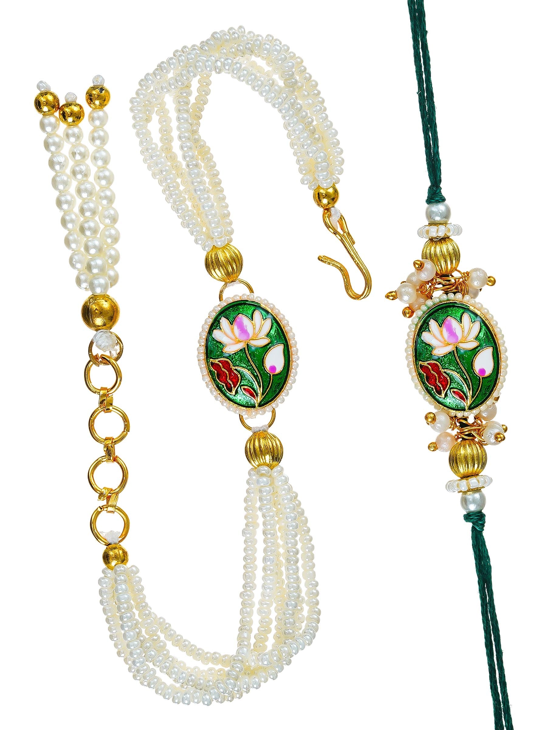 Traditional Rakhi Set with Free Chawal & Kumkum