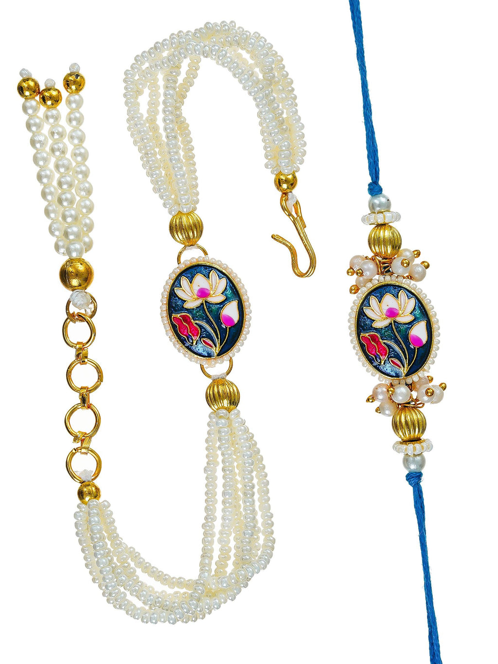 Traditional Rakhi Set with Free Chawal & Kumkum