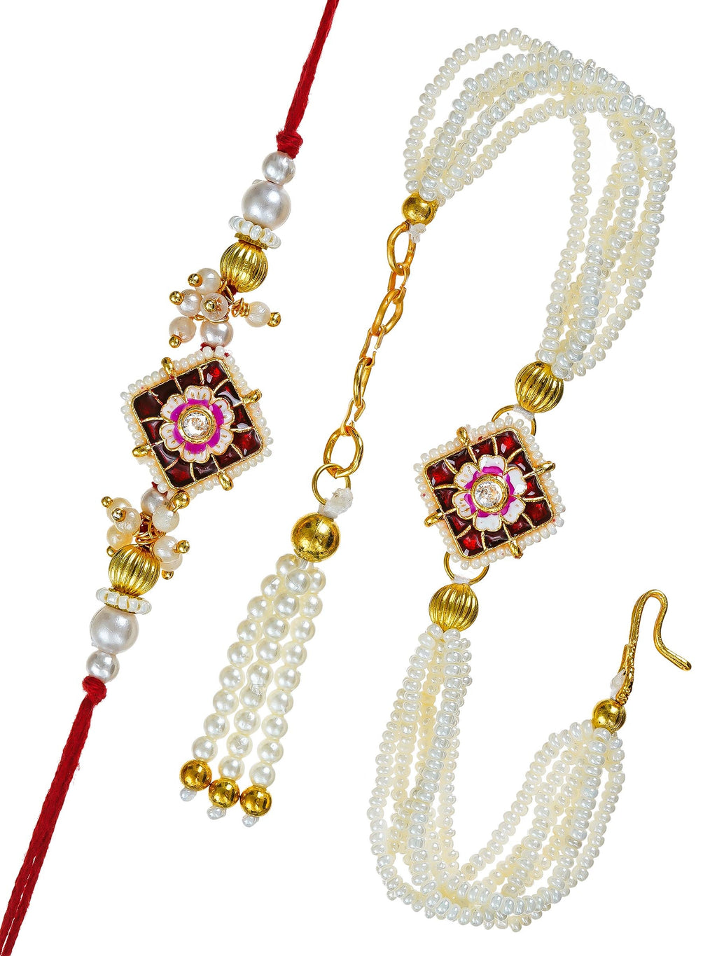 Traditional Rakhi Set with Free Chawal & Kumkum