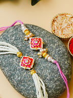 Traditional Rakhi Set with Free Chawal & Kumkum