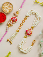 Traditional Rakhi Set with Free Chawal & Kumkum