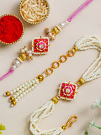 Traditional Rakhi Set with Free Chawal & Kumkum