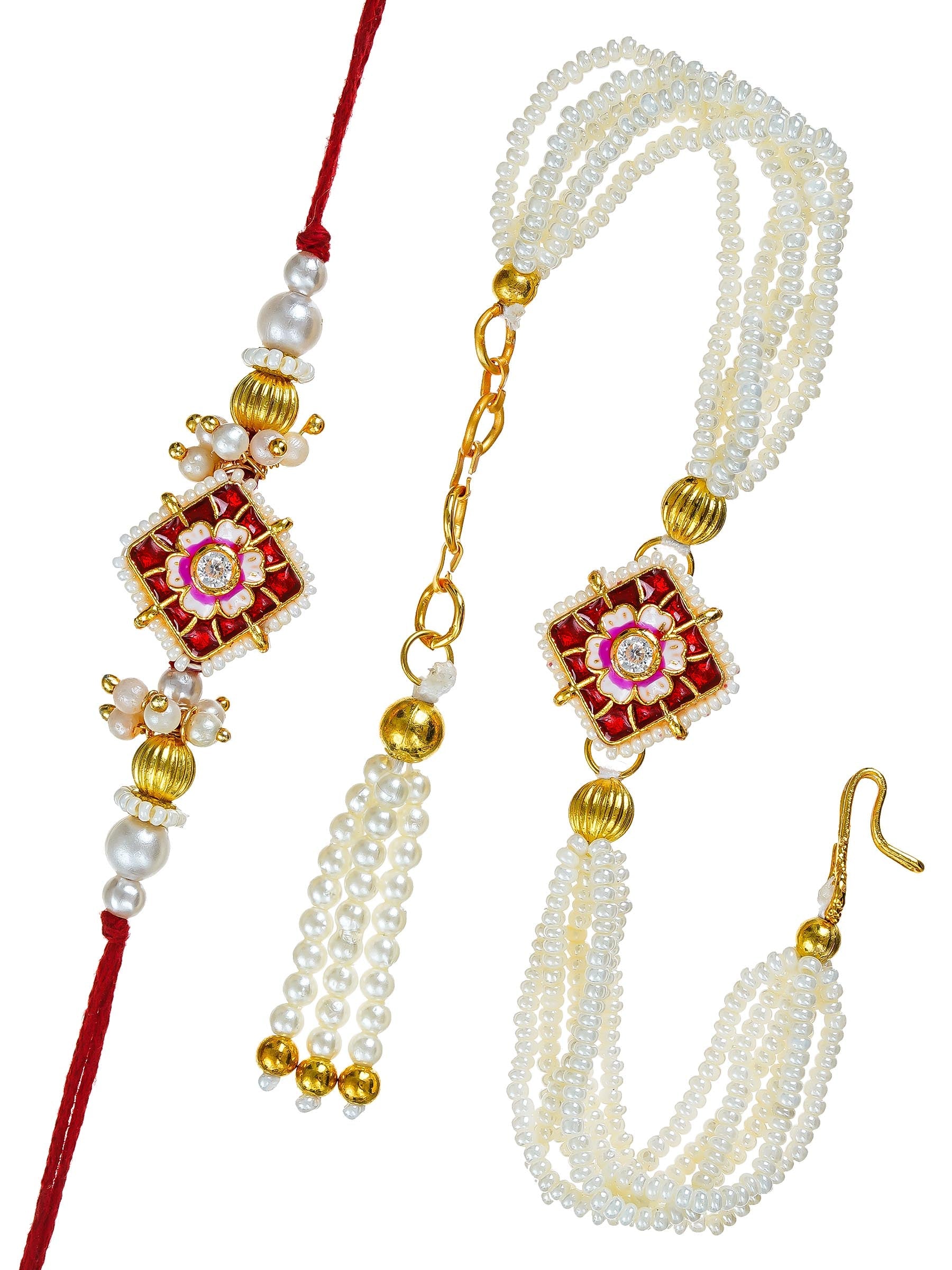 Traditional Rakhi Set with Free Chawal & Kumkum