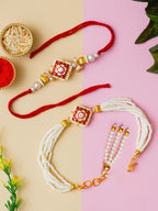 Traditional Rakhi Set with Free Chawal & Kumkum