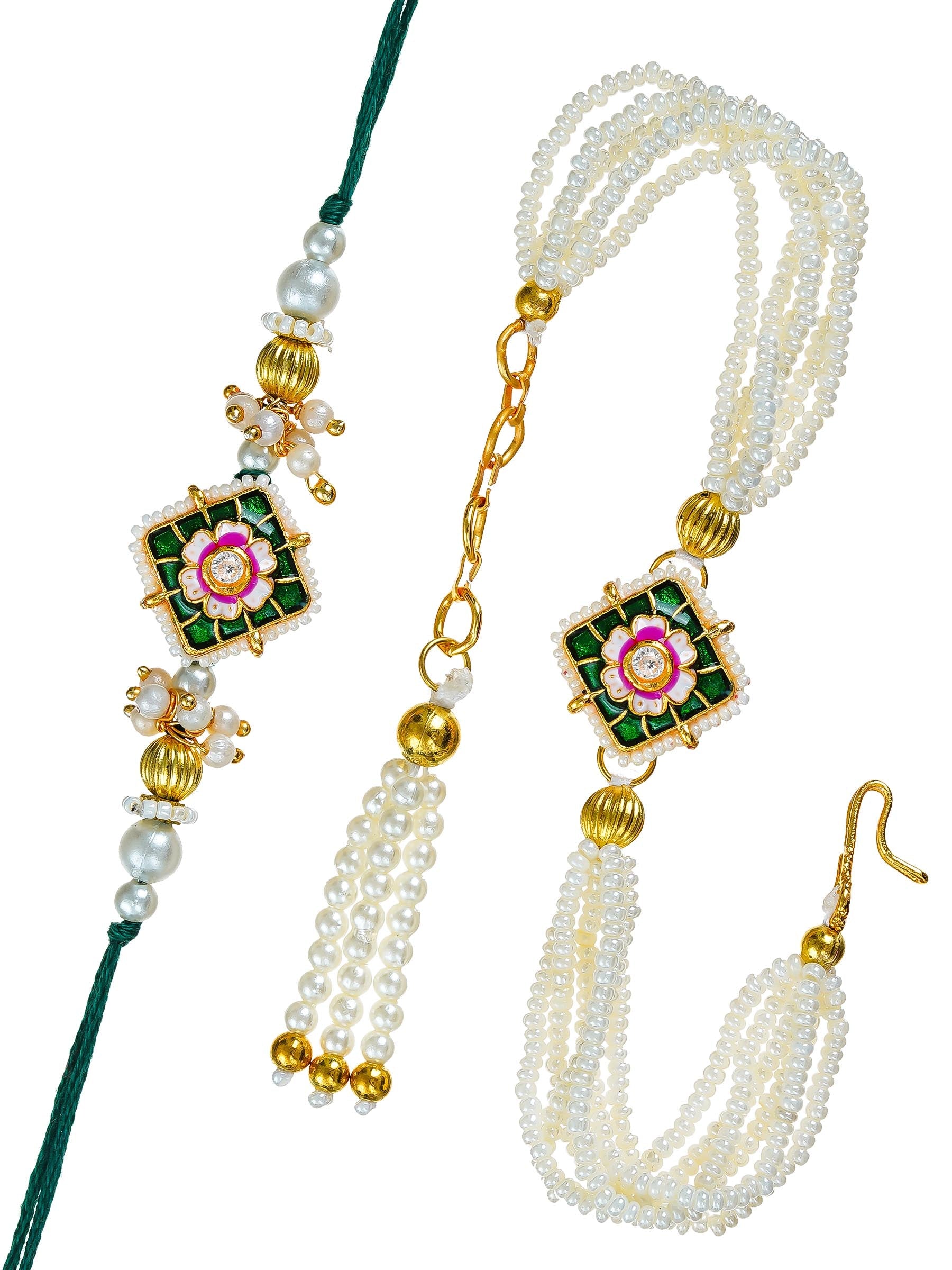 Traditional Rakhi Set with Free Chawal & Kumkum
