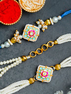 Traditional Rakhi Set with Free Chawal & Kumkum