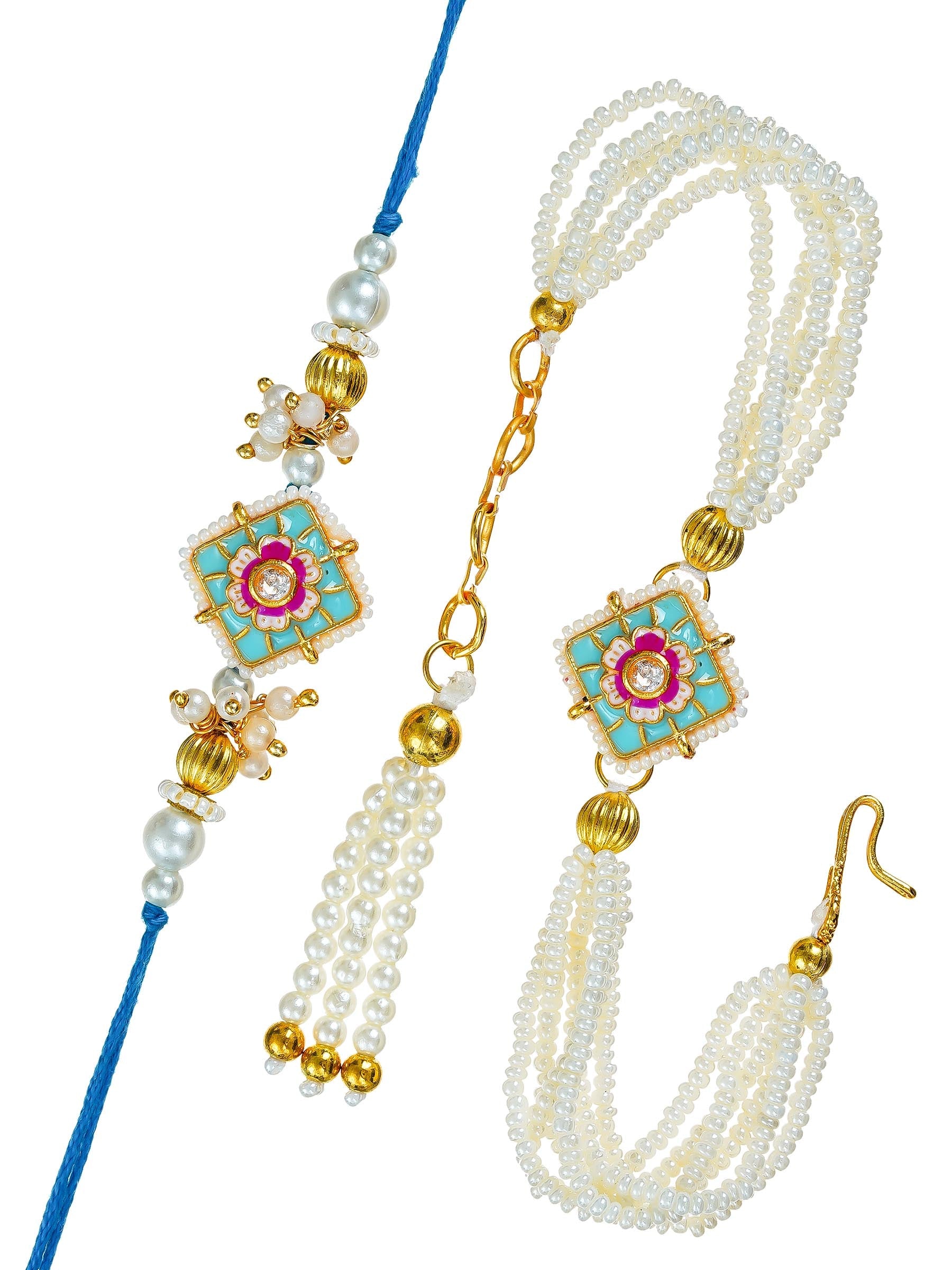 Traditional Rakhi Set with Free Chawal & Kumkum