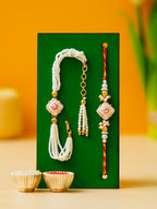 Traditional Rakhi Set with Free Chawal & Kumkum