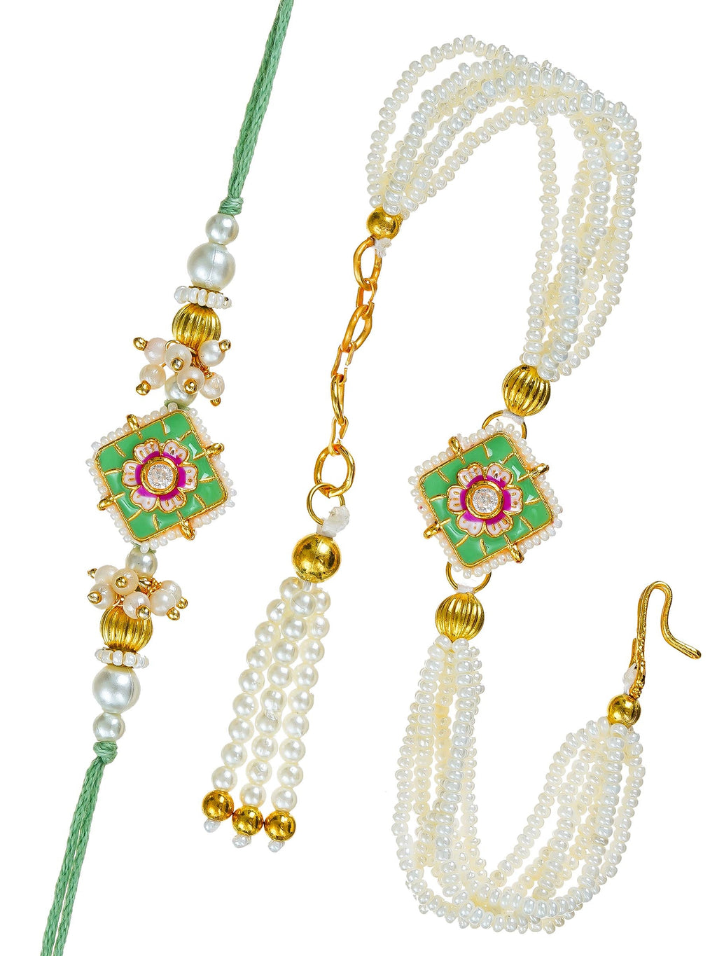 Traditional Rakhi Set with Free Chawal & Kumkum