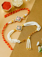 Traditional Rakhi Set with Free Chawal & Kumkum