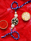 Kundan Pearl Rakhi – Free Chawal & Kumkum