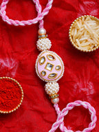 Kundan Pearl Rakhi – Free Chawal & Kumkum
