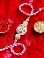 Kundan Pearl Rakhi – Free Chawal & Kumkum