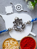 Ganesh Rakhi – Traditional Metal Rakhis – Free Chawal & Kumkum