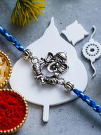 Ganesh Rakhi – Traditional Metal Rakhis – Free Chawal & Kumkum