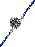Ganesh Rakhi – Traditional Metal Rakhis – Free Chawal & Kumkum
