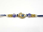 Evil Eye Blue & White Rakhi Set