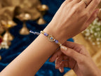 Evil Eye Blue & White Rakhi Set