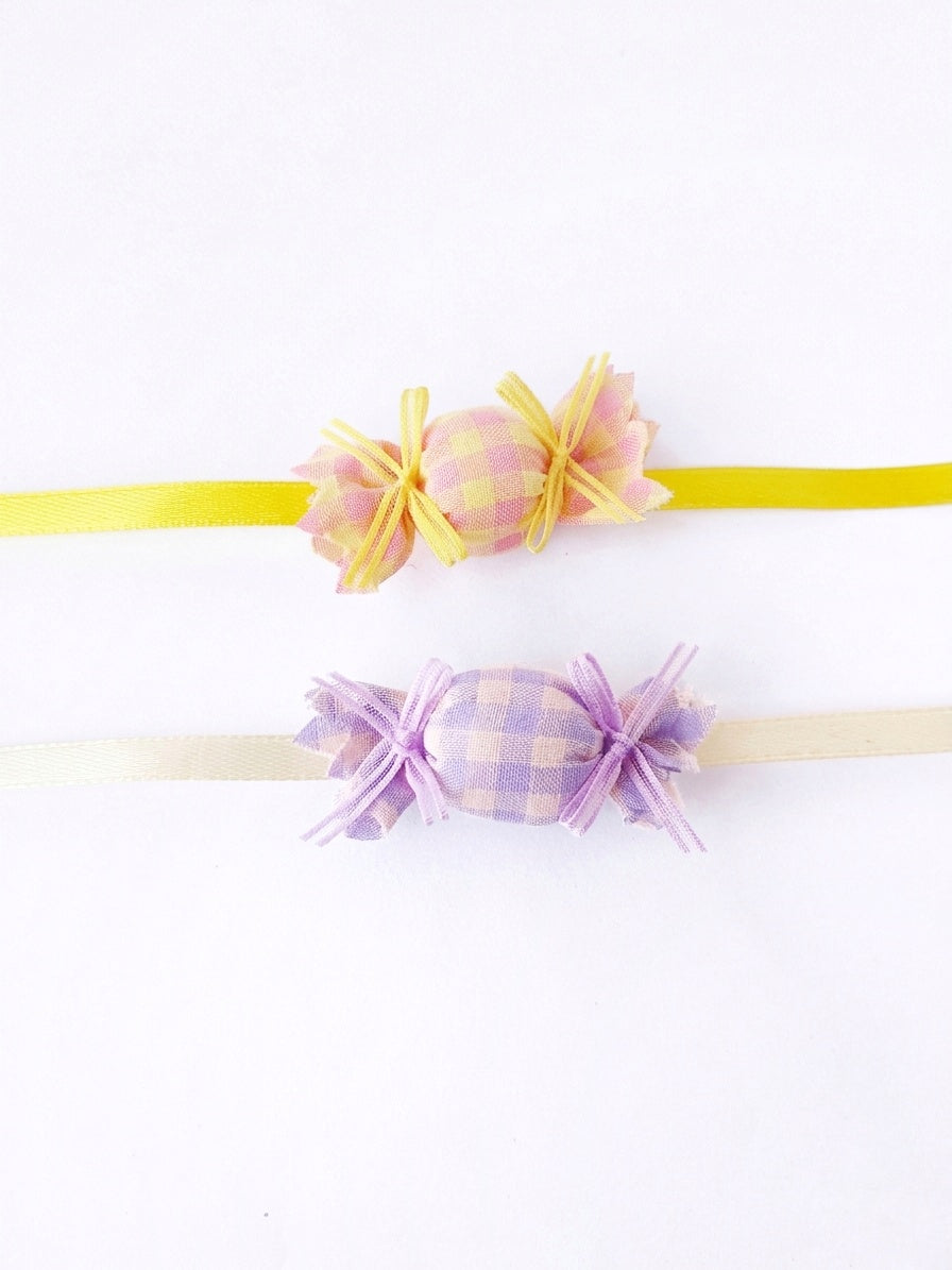 Pastel Candy Ribbon Headband Rakhi