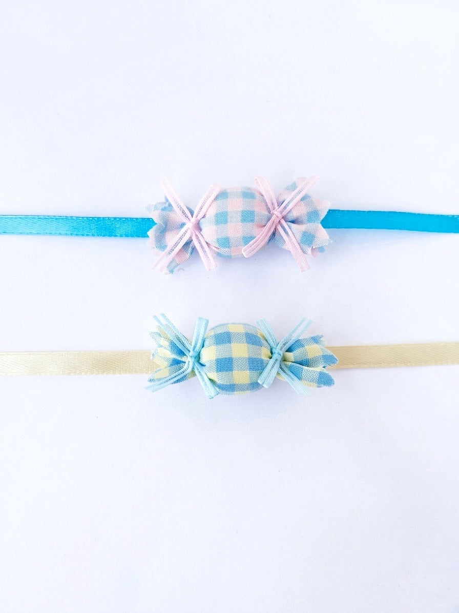 Pastel Candy Checkered Baby Rakhi Set