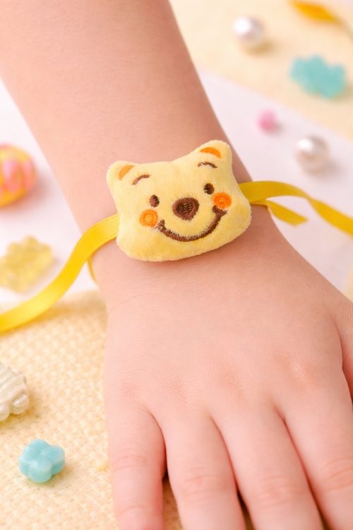 Cute Teddy Bear Plush Rakhi Set