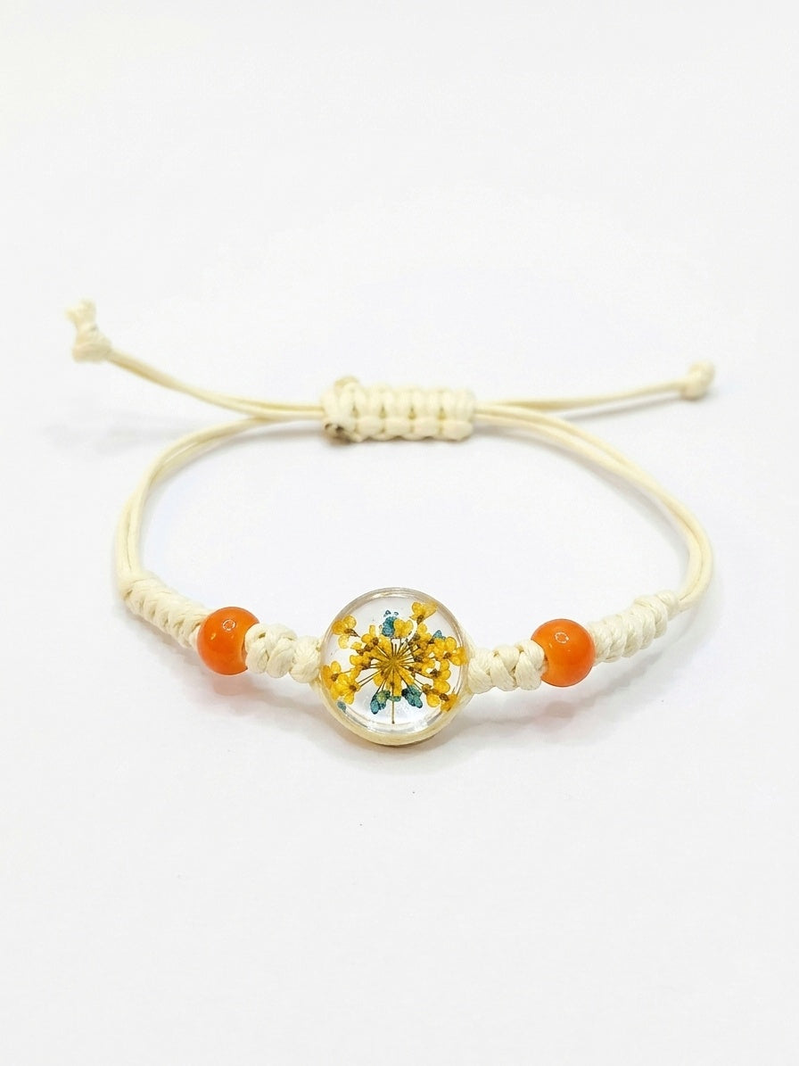Minimalist Floral Resin Rakhi Set