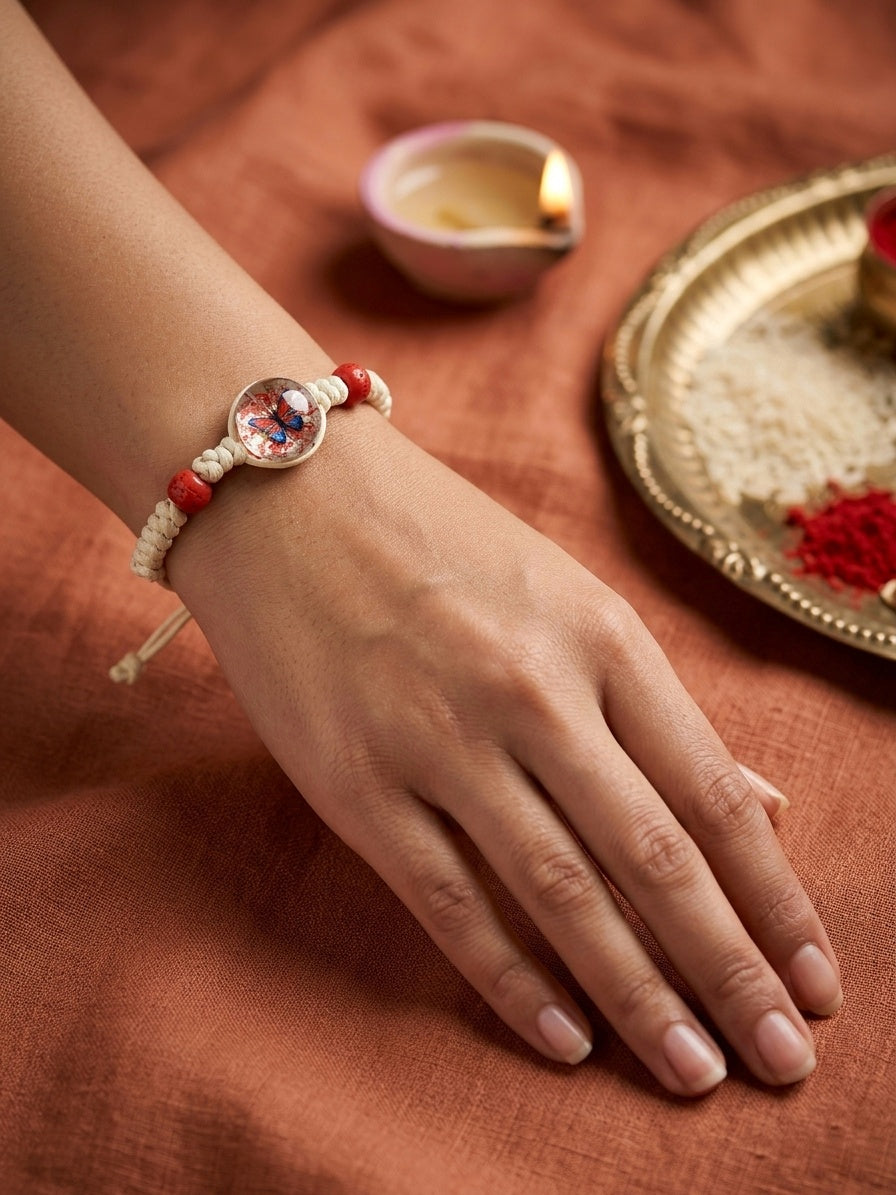 Elegant Butterfly Charm Rakhi