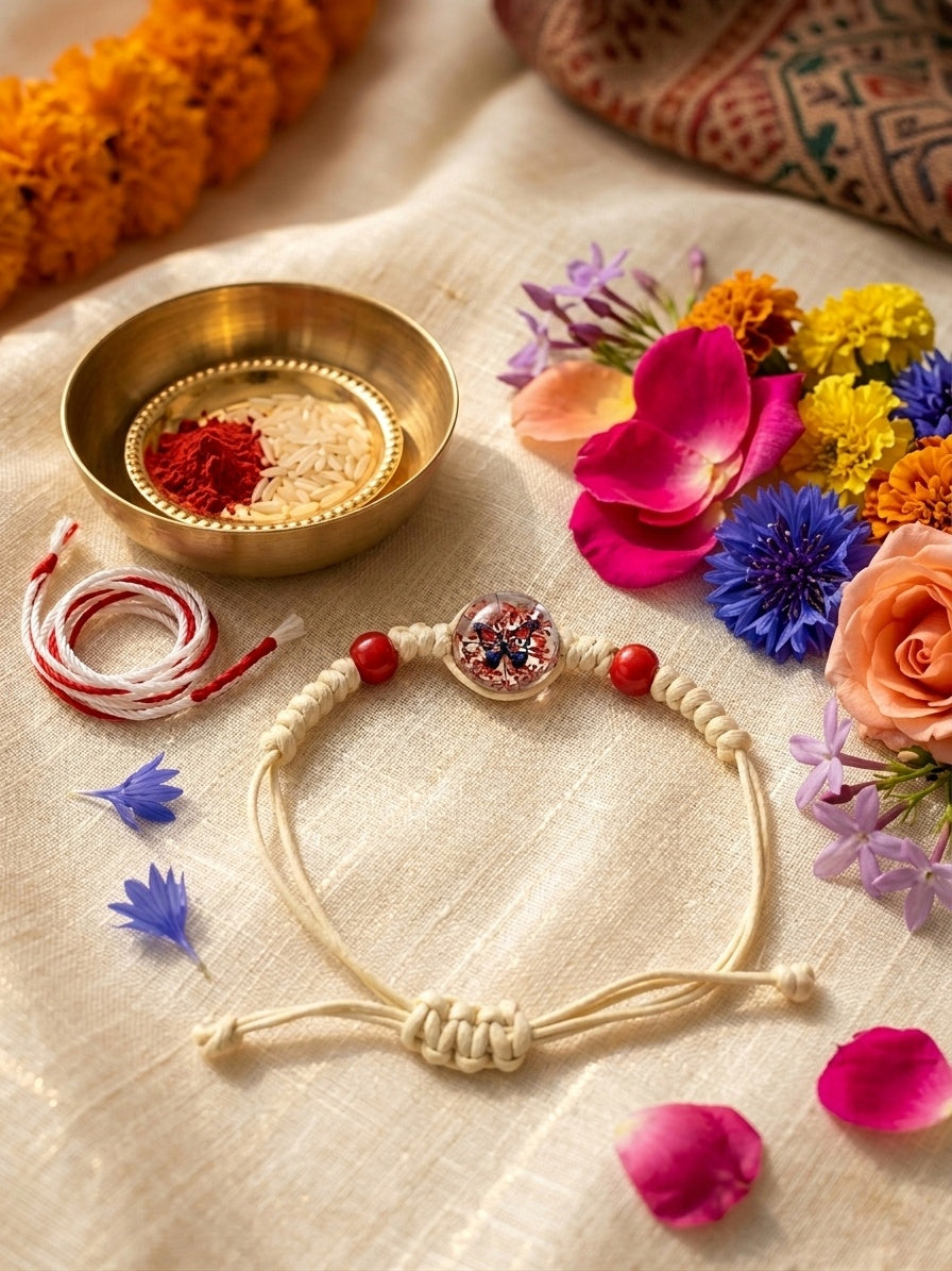 Elegant Butterfly Charm Rakhi