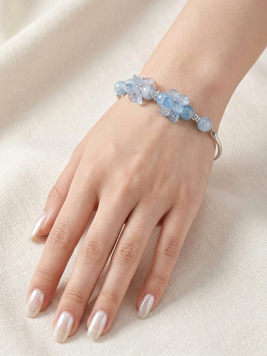 Pastel Blue Flower Rakhi