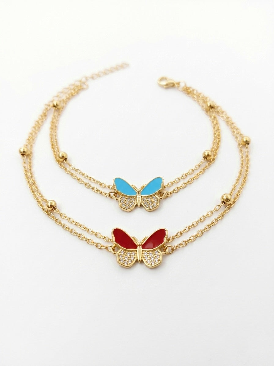 Butterfly Charm Bhai-Bhabhi Rakhi Set