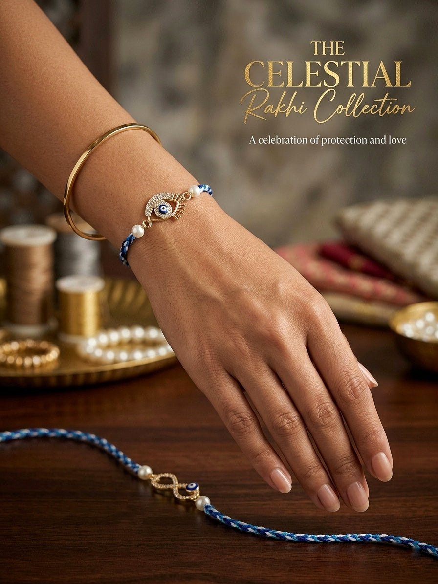 Evil Eye Couple Rakhi Set