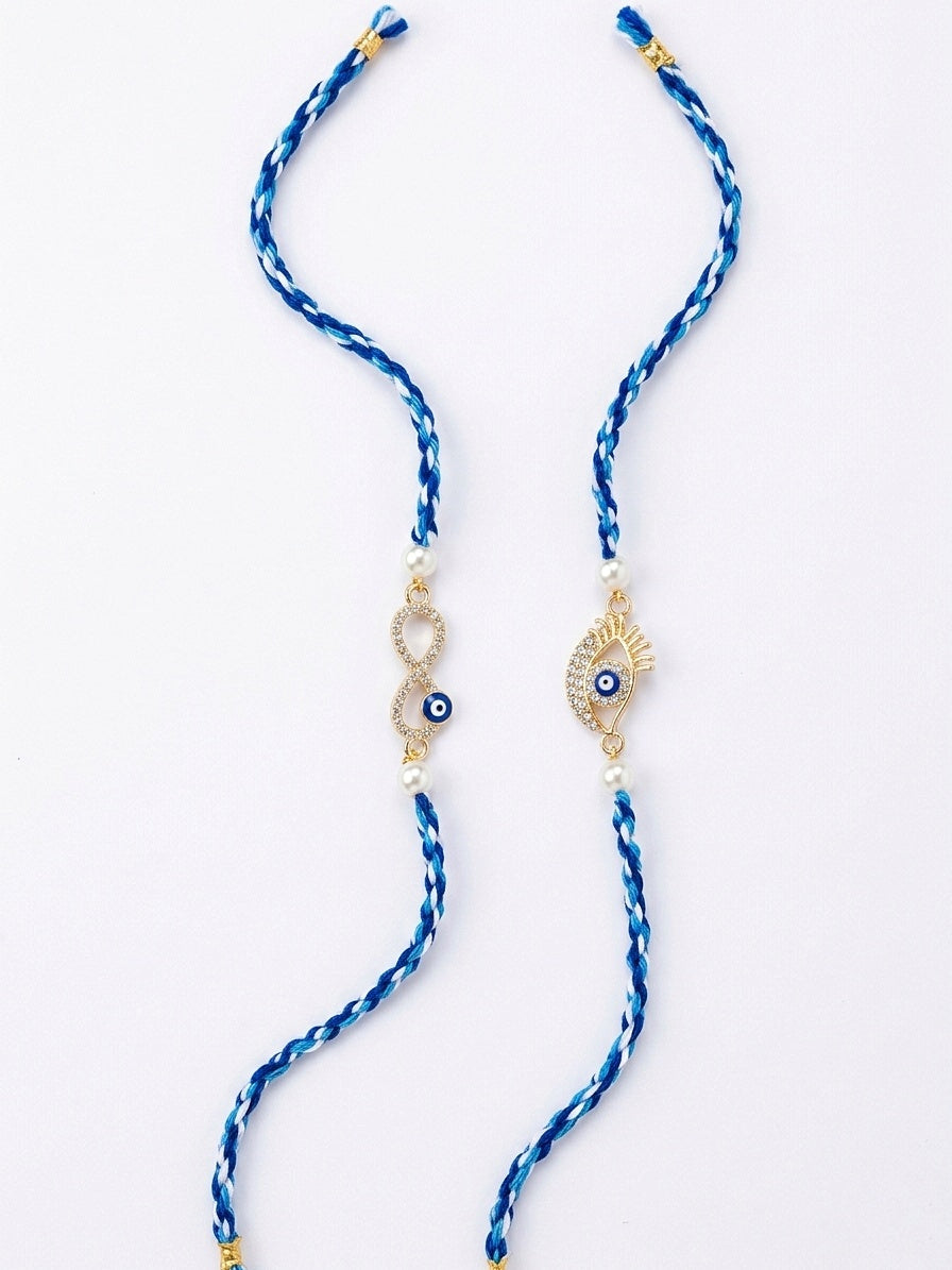 Evil Eye Couple Rakhi Set