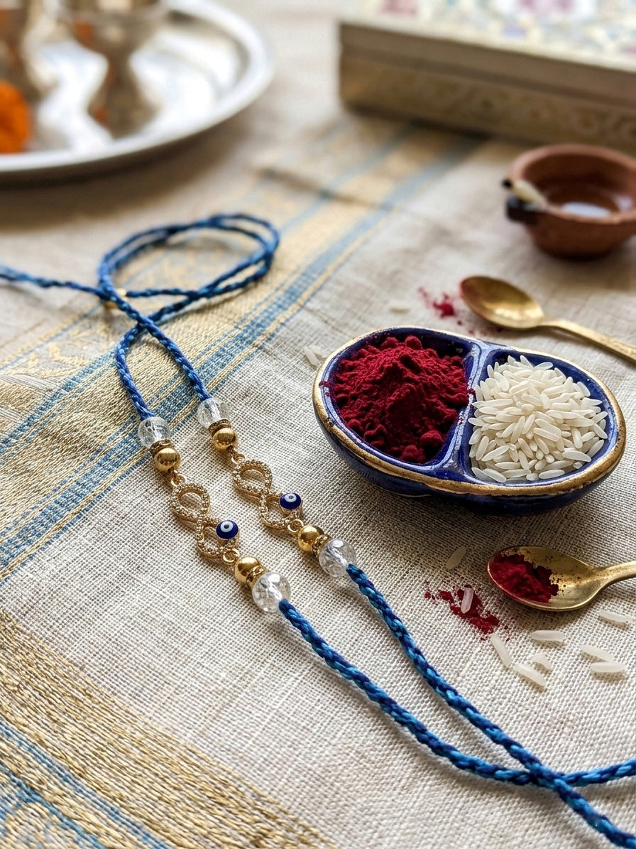 Evil Eye Infinity Rakhi Set