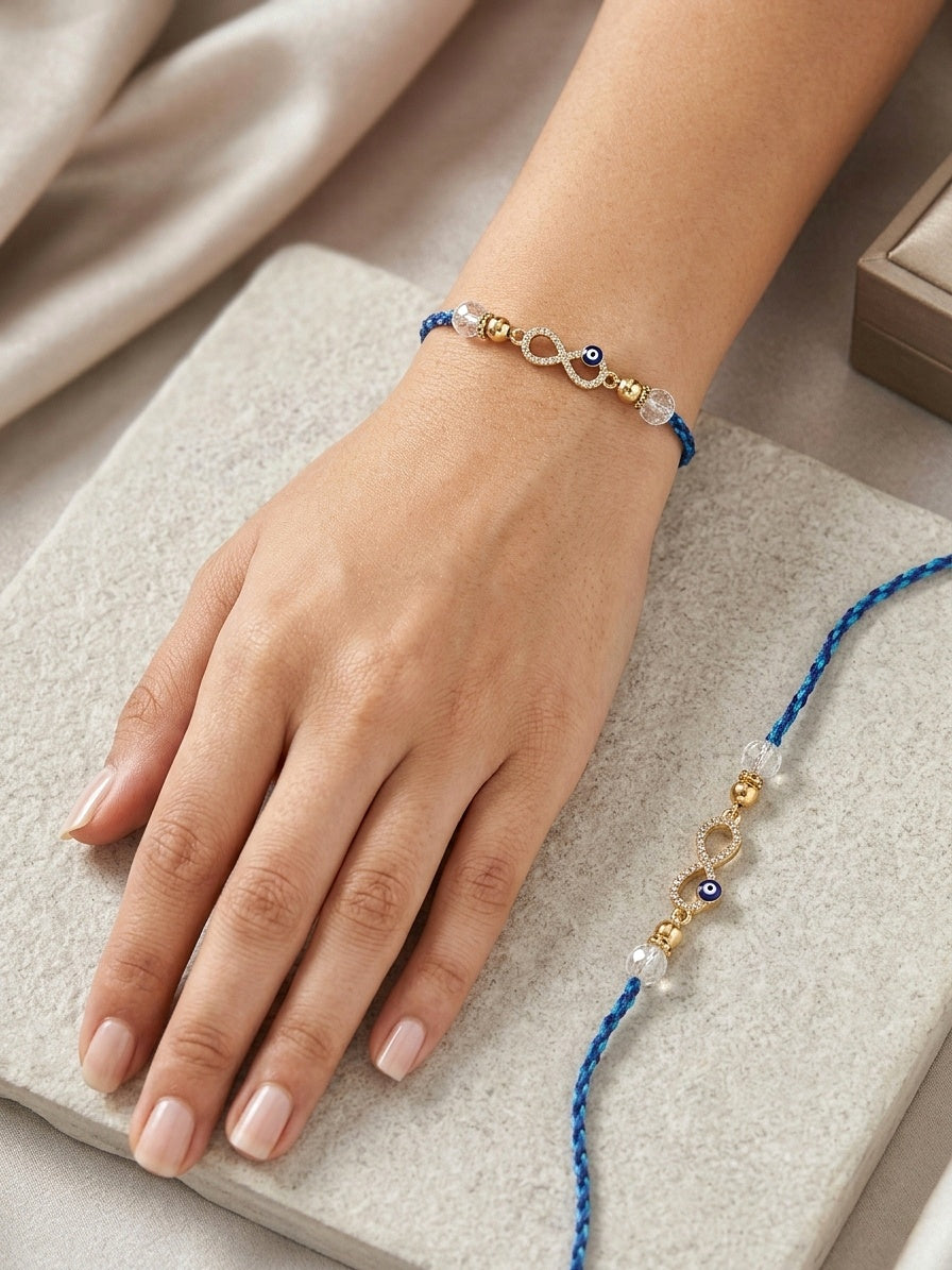 Evil Eye Infinity Rakhi Set
