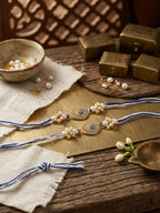 Evil Eye Pearl Rakhi Set Protective Eye Charm