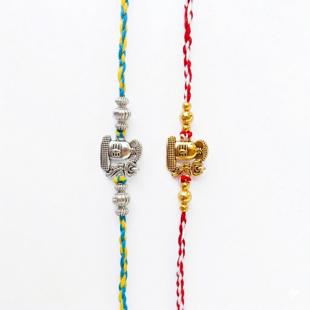 Shivling Rakhi Set with Traditional Sacred Thread