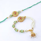 Mint Green Bhaiya Bhabhi Rakhi Set