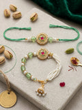 Mint Green Bhaiya Bhabhi Rakhi Set