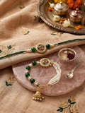 Emerald Green Bhaiya Bhabhi Rakhi Set